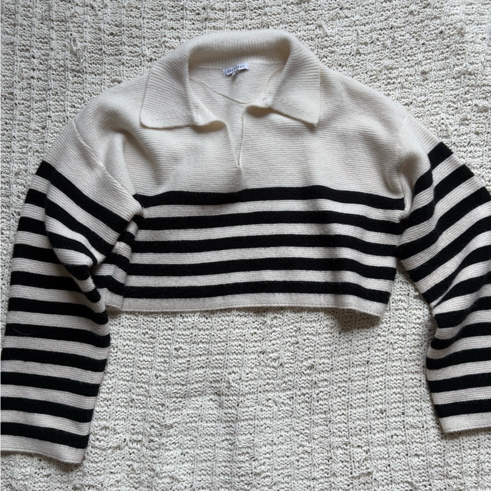Cropped Striped Sweater
